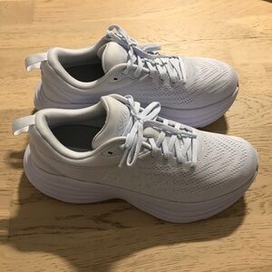 Hoka Bondi 8 women’s running shoes in white